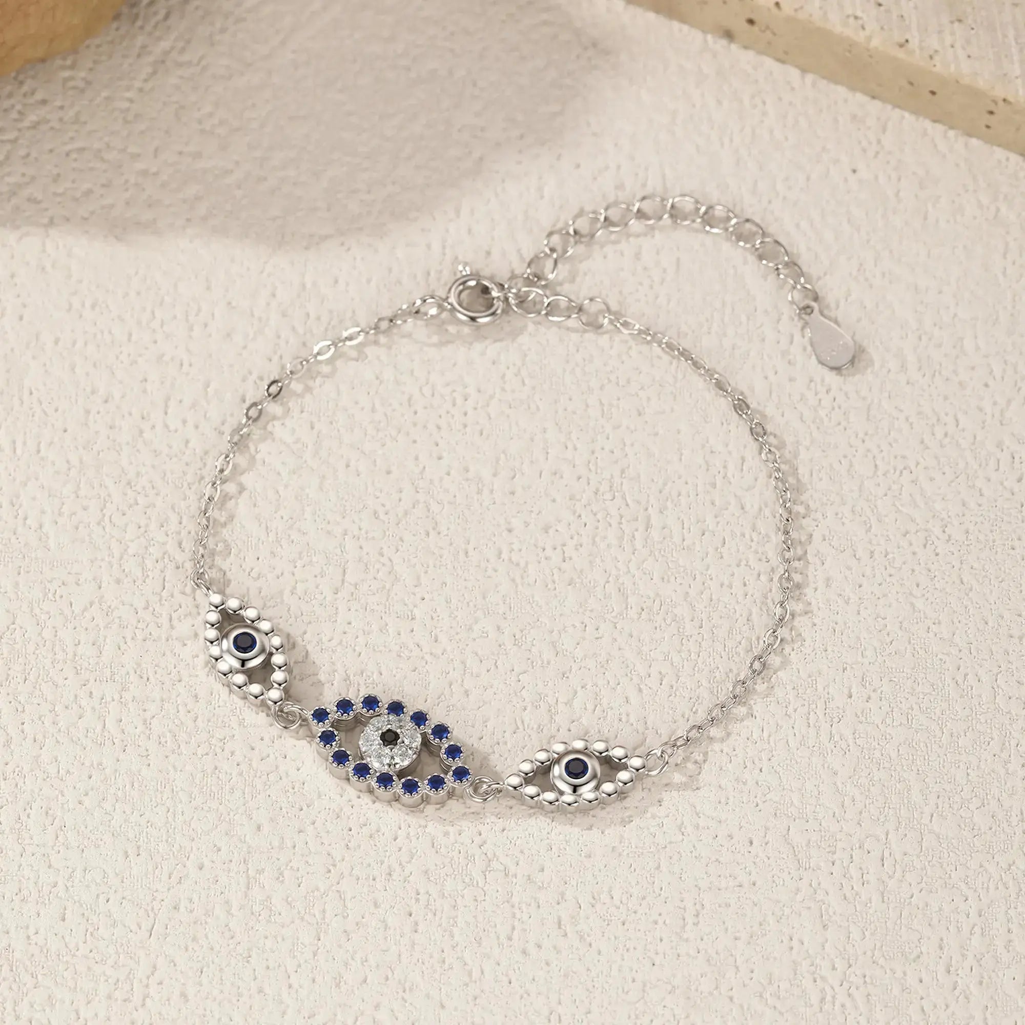  Pulsera de cadena ojo turco azul